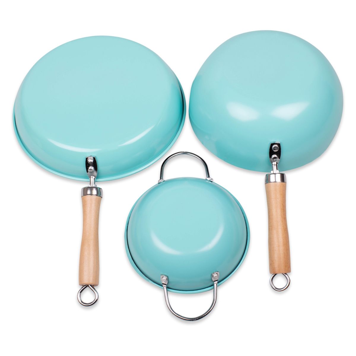 DORAL - Set Pack Paila+Sartén+Wok Turquesa Family Cook Doral