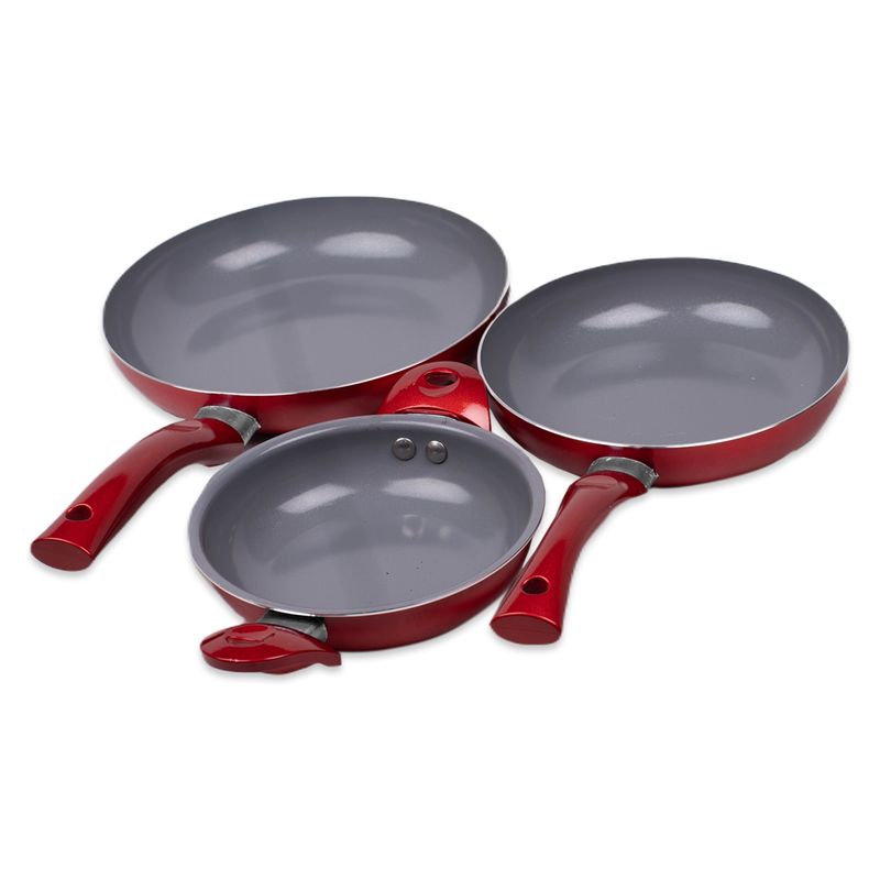DORAL - Tri-Pack Sartenes Rojo 20+24C+Paila 16Cms Palermo Doral