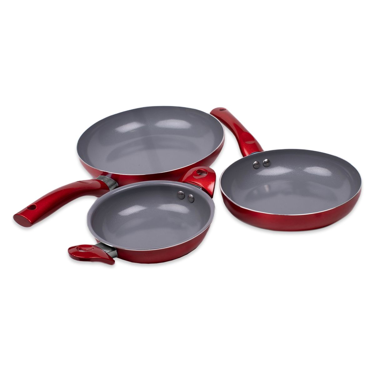 DORAL - Tri-Pack Sartenes Rojo 20+24C+Paila 16Cms Palermo Doral