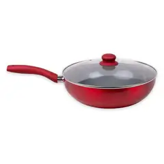 DORAL - Wok Montecarlo Rojo C/Tapa 26Cms Slimpack