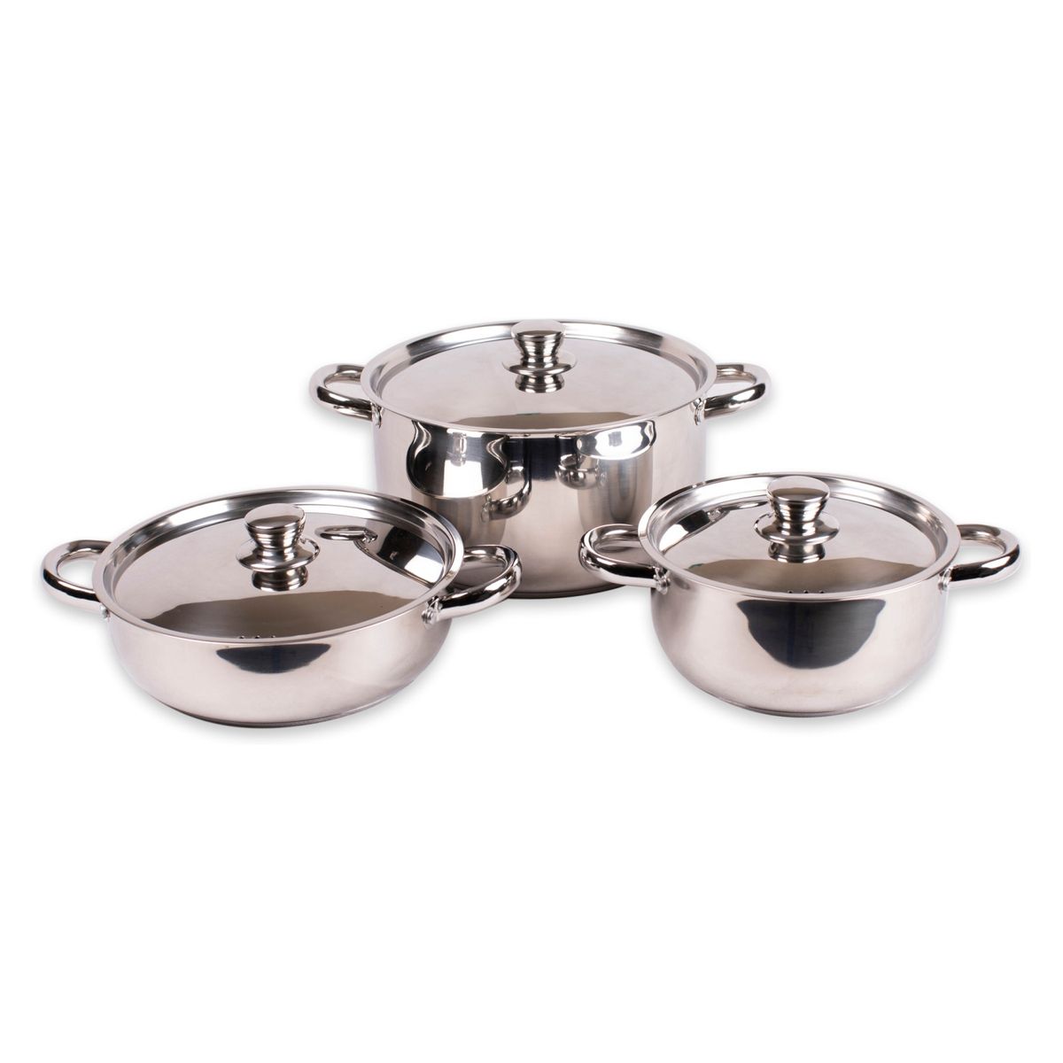 DORAL - Batería Acero Inoxidable 6 Piezas C/Tapa Malaga Doral