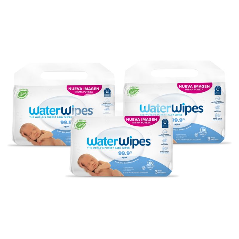 WATER WIPES - Toallitas Humedas Biodegradables 540 Un Water Wipes
