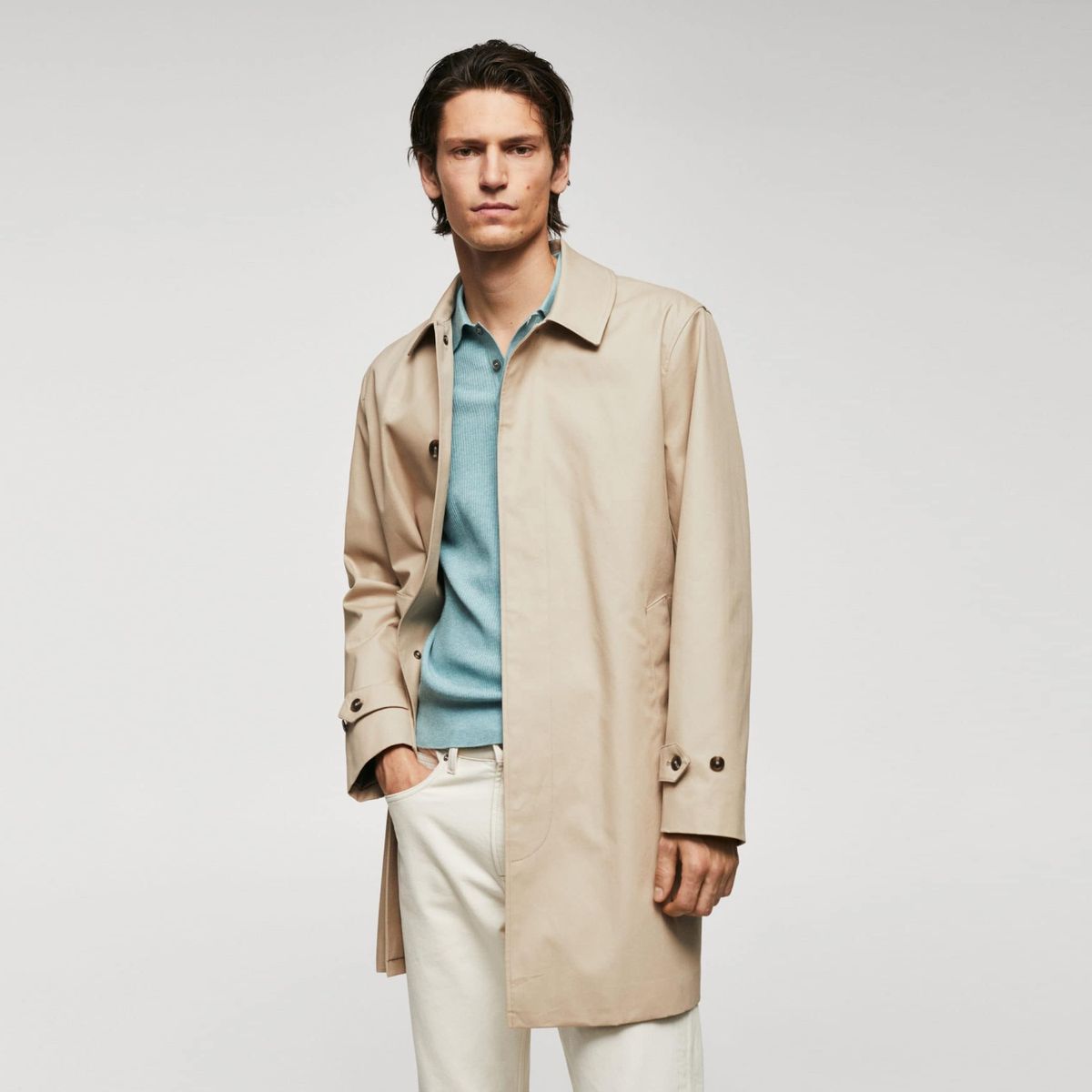 MANGO MAN - Parka Algodón Water Repellent Mango Man