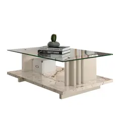 ALTAVISION - Mesa de Centro Calacata Rectangular