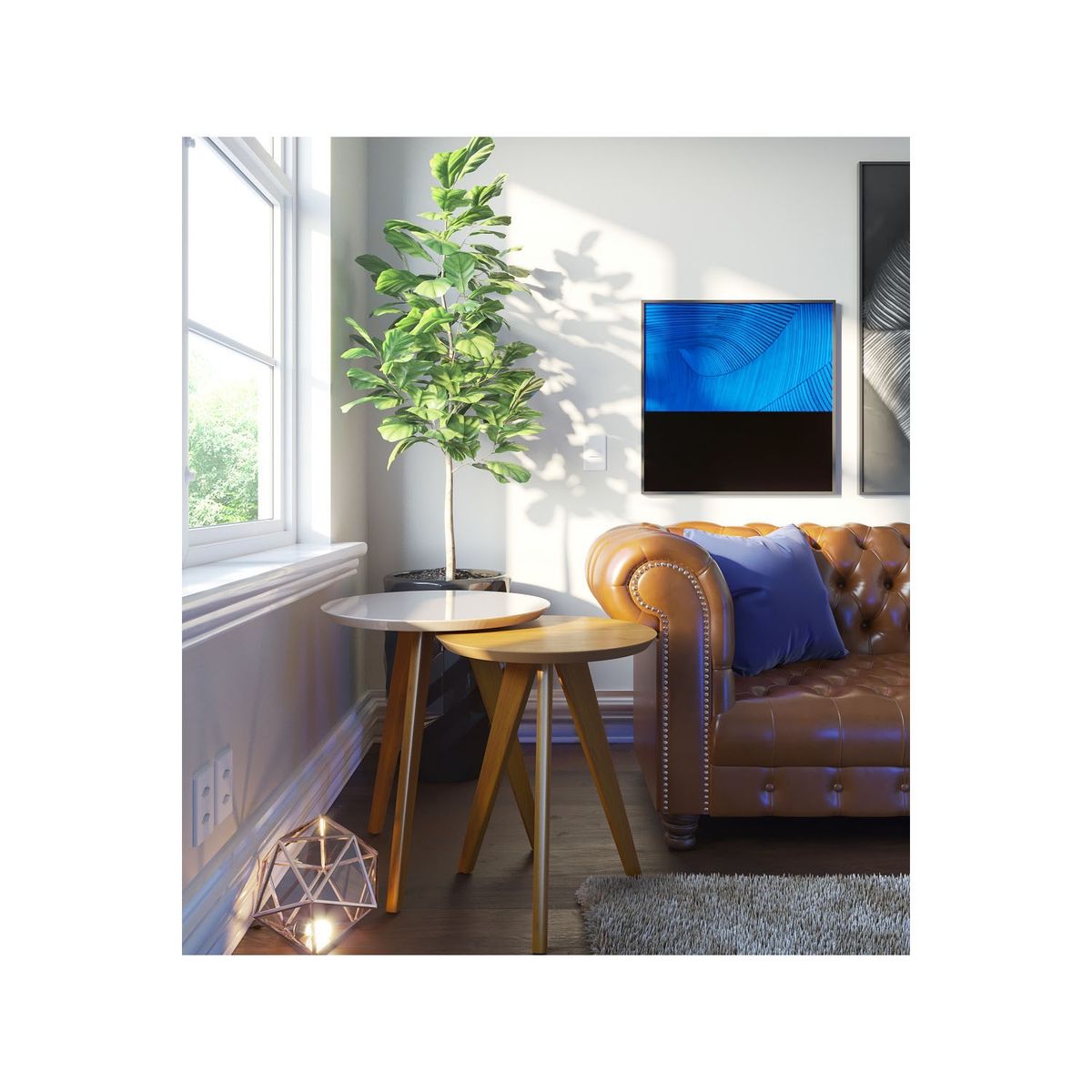 ALTAVISION - Mesa Auxiliar Class Redonda Altavision