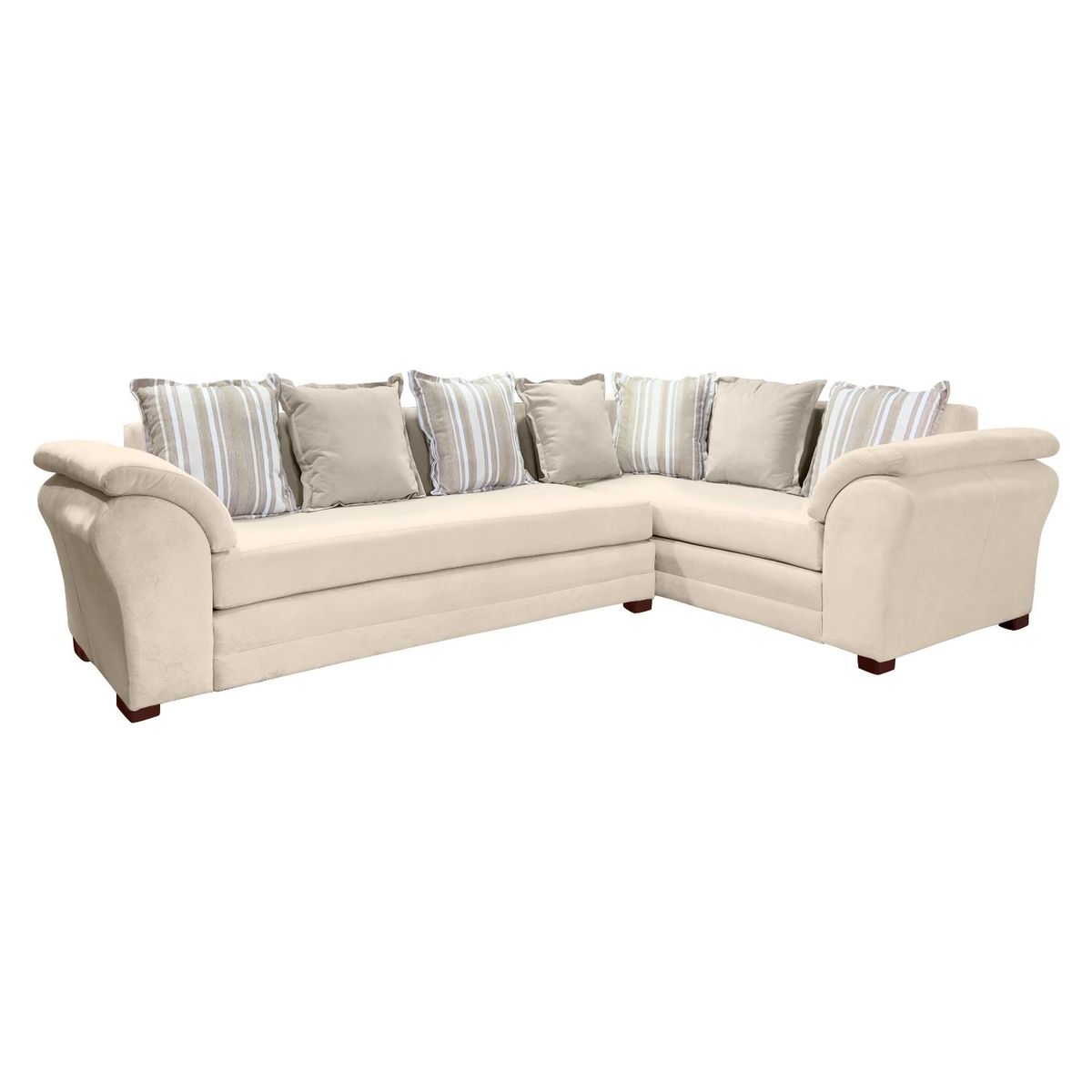 LIVING FACTORY - Sofá Seccional Derecho Felpa New Caprich Living Factory