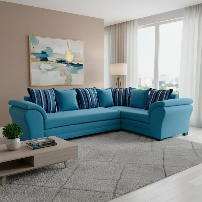 LIVING FACTORY - Sofá Seccional Derecho Felpa New Caprich Living Factory