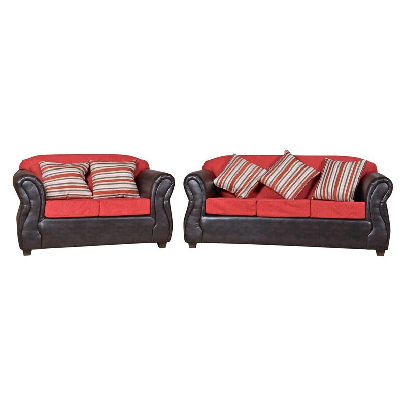 JDO & DESIGN - Living 3-2 Cuerpos Ancona Cuero Sintetico Jdo & Design