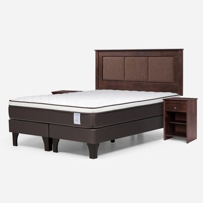 Imagen 2 del producto Cama Europea New Style 4 P 2 Plazas + Respaldo + 2 Veladores