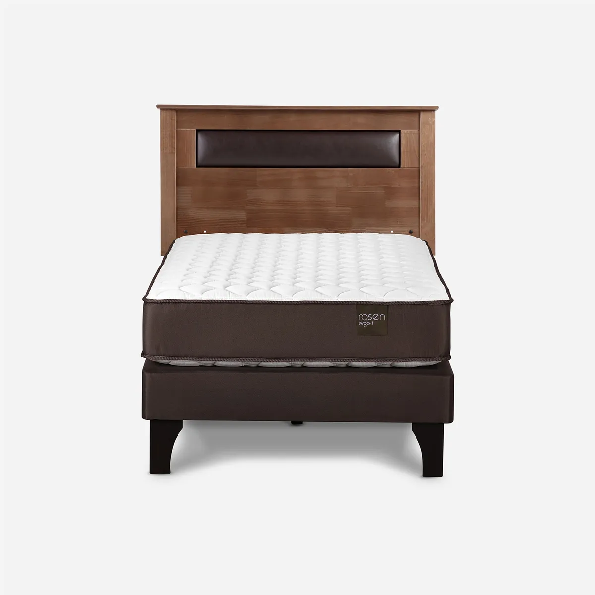 ROSEN - Cama Europea 1.5 Plaza Ergo T + Respaldo Rosen