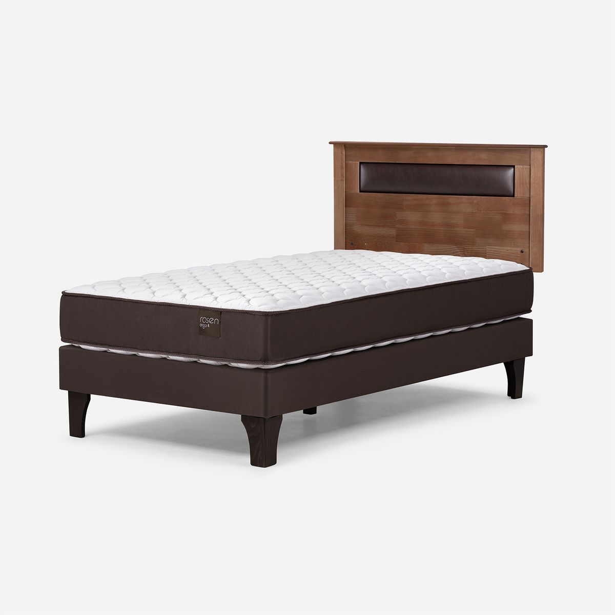 ROSEN - Cama Europea 1.5 Plaza Ergo T + Respaldo Rosen