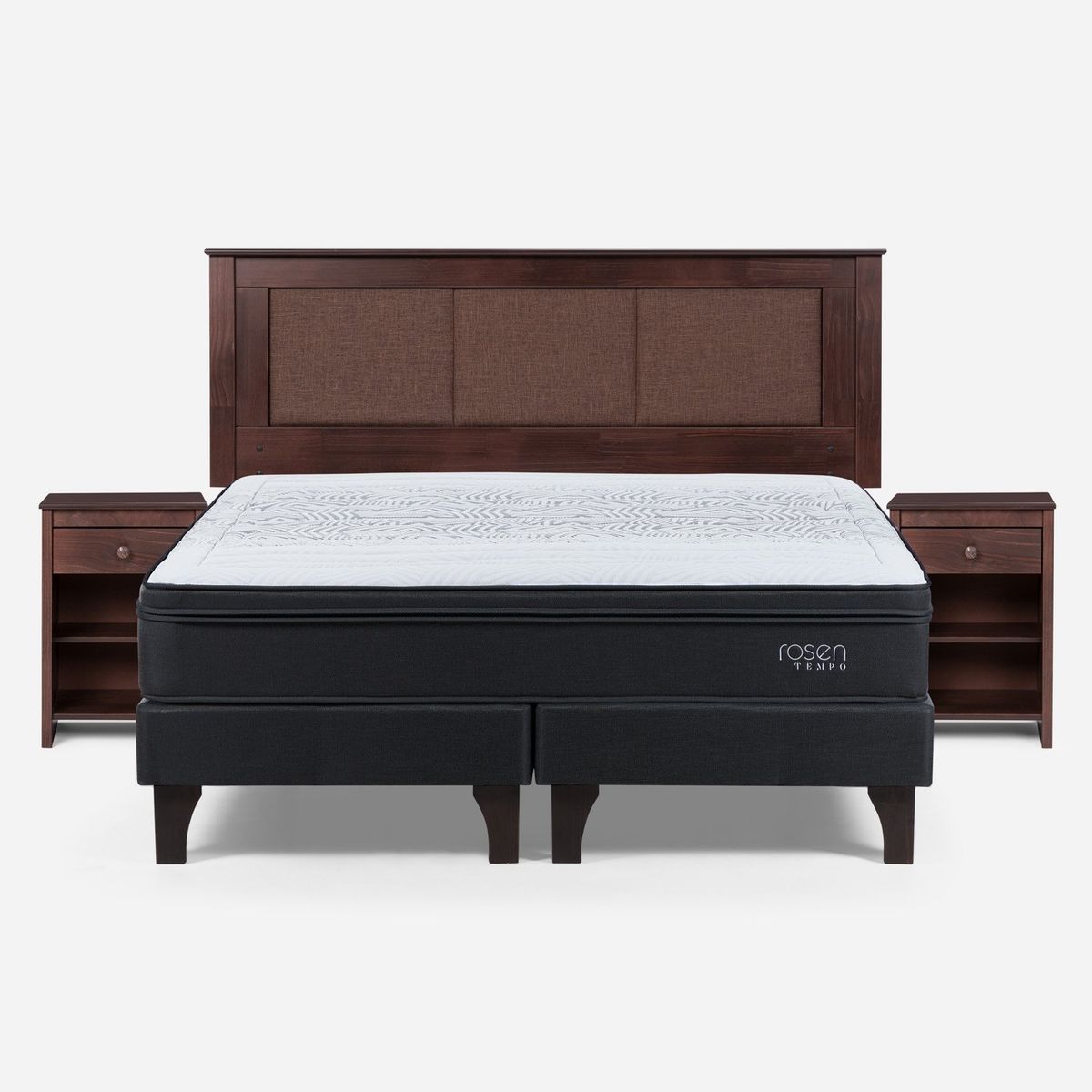 ROSEN - Cama Europea Rosen Tempo King + 2 Veladores