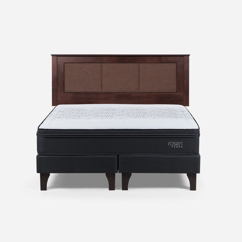 ROSEN - Cama Europea Tempo 2 Plazas + Respaldo Rosen