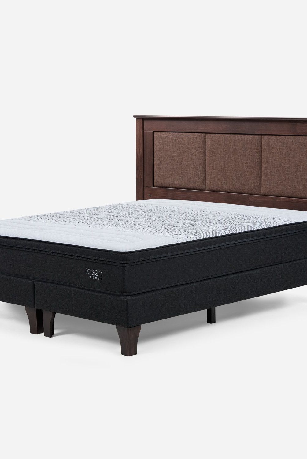 ROSEN - Cama Europea Tempo 2 Plazas + Respaldo Rosen