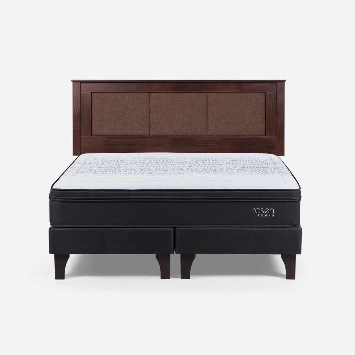 ROSEN - Cama Europea Tempo King x 2.00mt Base Dividida + Respaldo Rosen