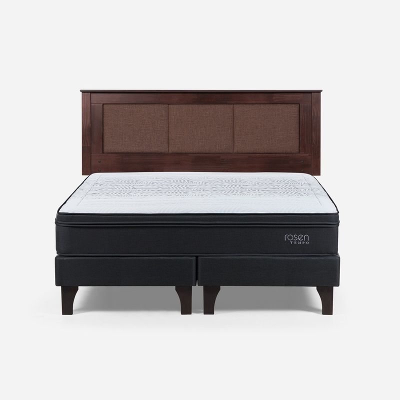 ROSEN - Cama Europea King Tempo + Respaldo Rosen