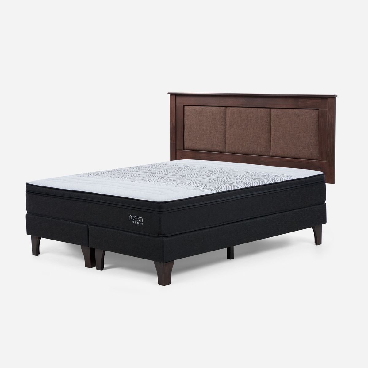 ROSEN - Cama Europea Tempo King x 2.00mt Base Dividida + Respaldo Rosen
