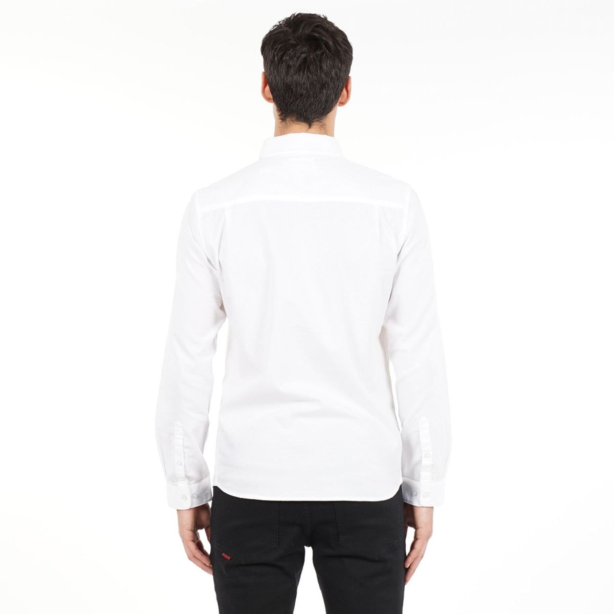 ELLUS - Camisa Casual Manga Larga Algodón Hombre Ellus