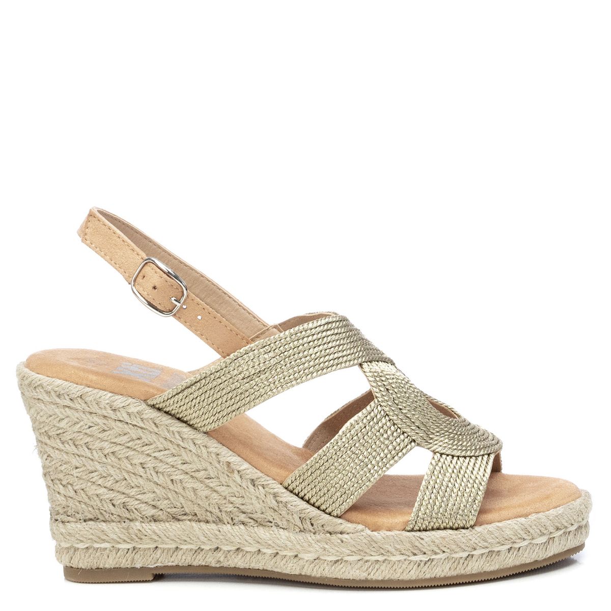 XTI - Sandalia Mujer Dorado  Xti