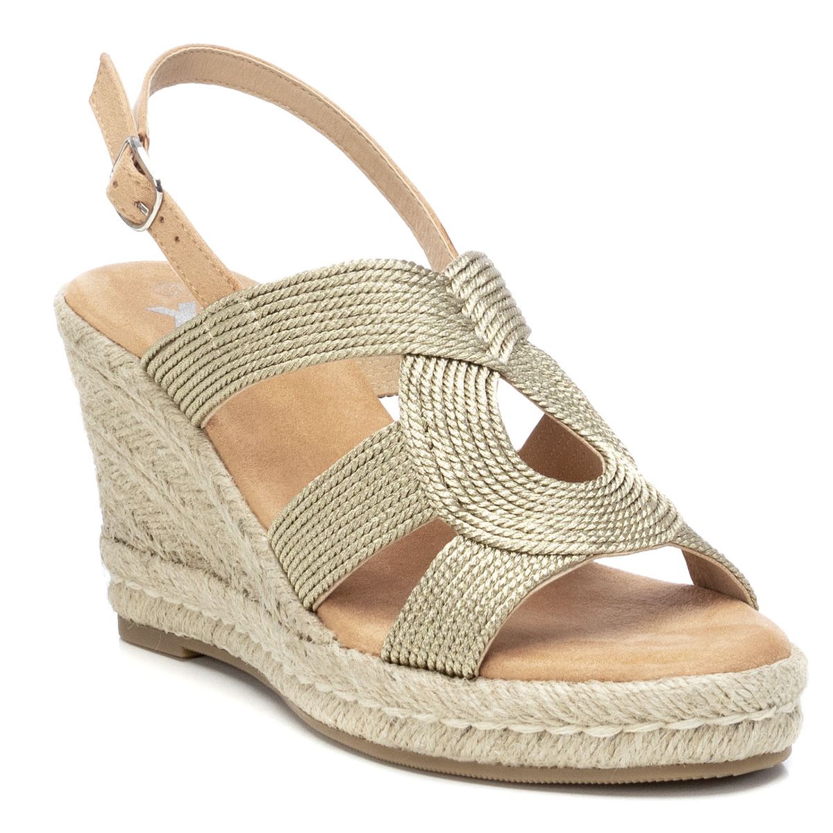 XTI - Sandalia Mujer Dorado  Xti