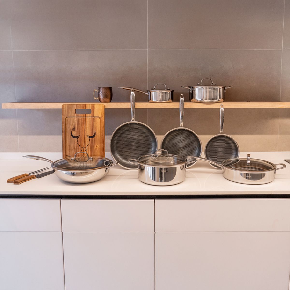 KEEP - Woks Acero Inoxidable 32 Cm Keep