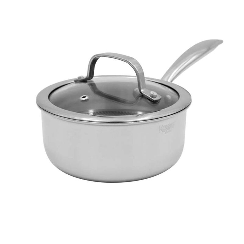 KEEP - Cacerola Acero Inoxidable Io Black 16 Cm Keep