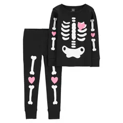 CARTER'S - Pijama 2 Piezas Algodón Halloween Esqueleto Niña