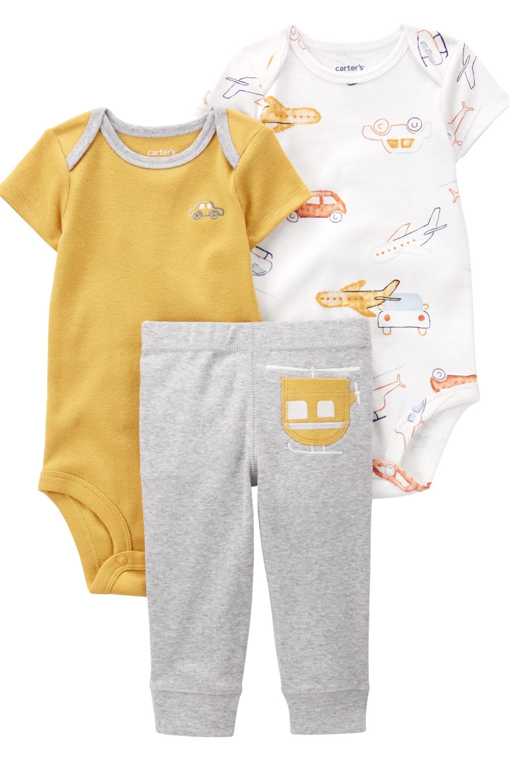 CARTER'S - Conjunto 3 Piezas Pantalón y Dos Body Bebé Niño Carter's