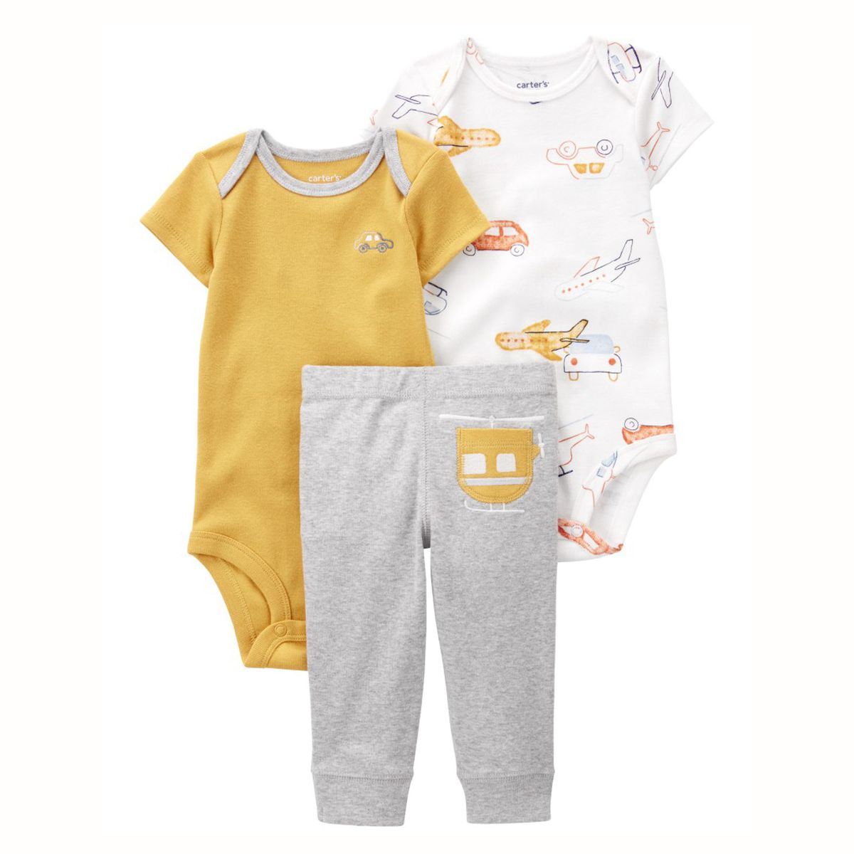 CARTER'S - Conjunto 3 Piezas Pantalón y Dos Body Bebé Niño Carter's