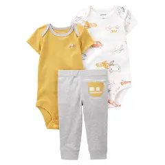 CARTER'S - Conjunto 3 Piezas Pantalón y Dos Body Bebé Niño