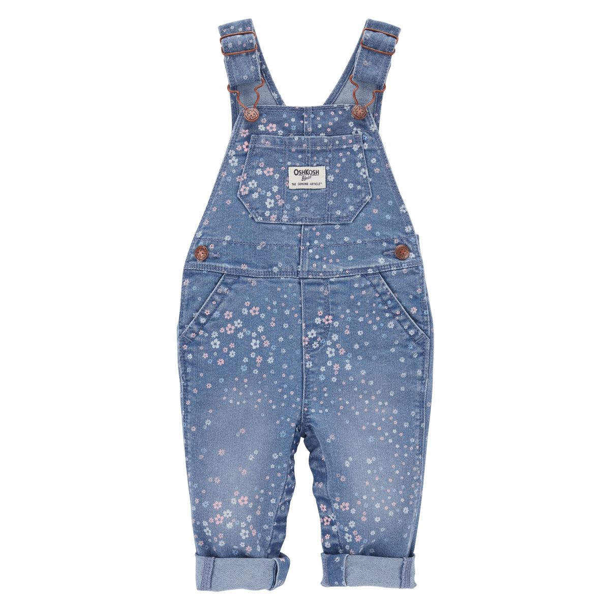 OSHKOSH - Jardinera Mezclilla Estampada Bebé Niña Oshkosh