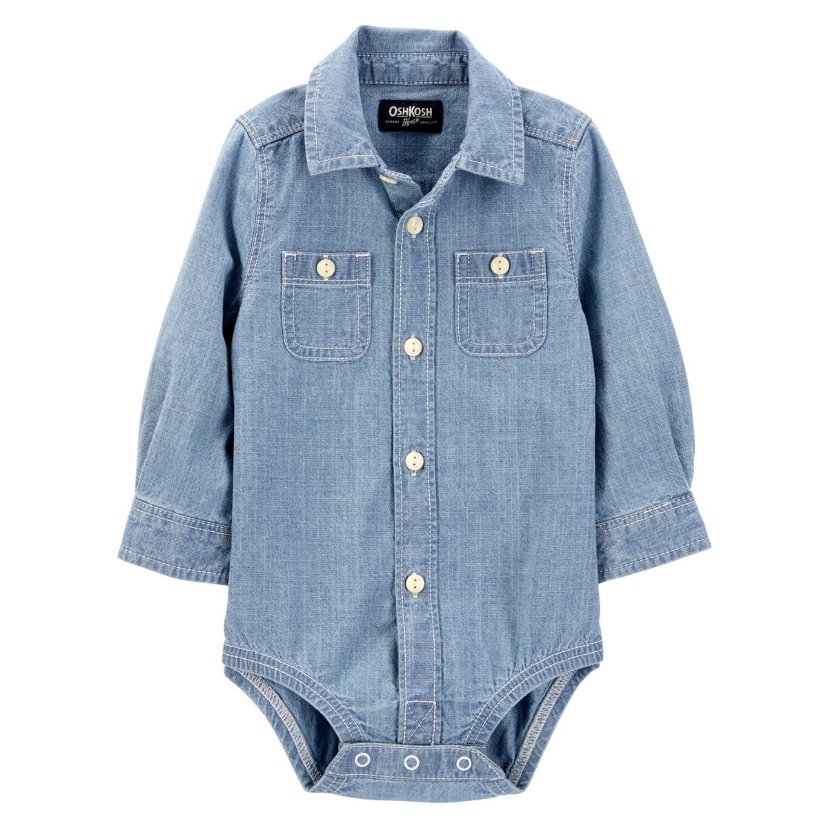 OSHKOSH - Body Algodón Tipo Camisa  Bebé Niño  Oshkosh