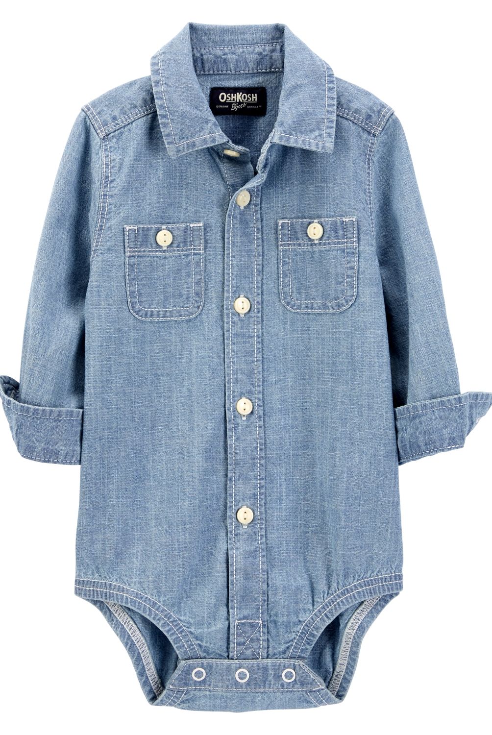 OSHKOSH - Body Algodón Tipo Camisa  Bebé Niño  Oshkosh