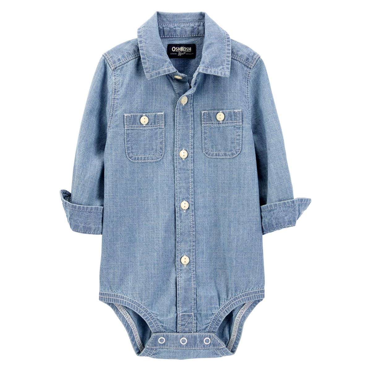 OSHKOSH - Body Algodón Tipo Camisa  Bebé Niño  Oshkosh
