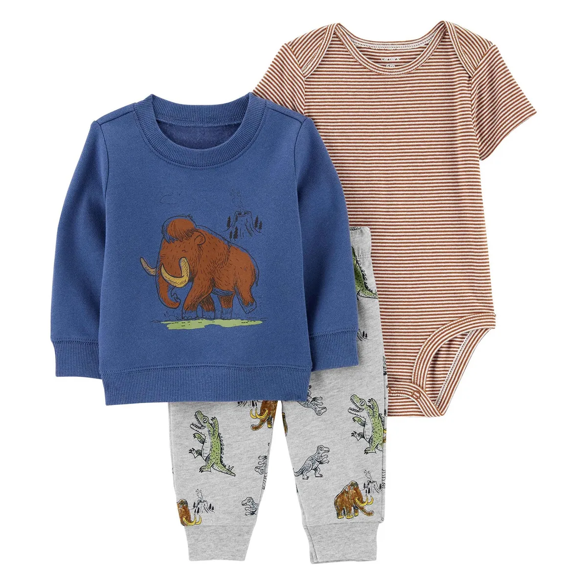 CARTER'S - Conjunto 3 Piezas Polerón, Body y Pantalón Bebé Niño Carter's