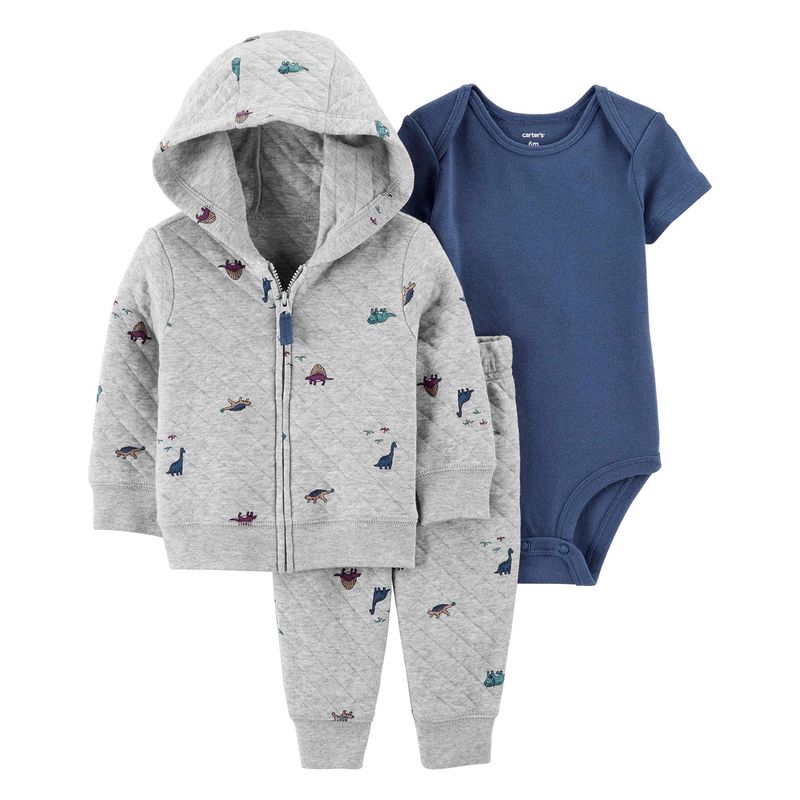 CARTER'S - Conjunto 3 Piezas Polerón, Body y Pantalón Bebé Niño Carter's