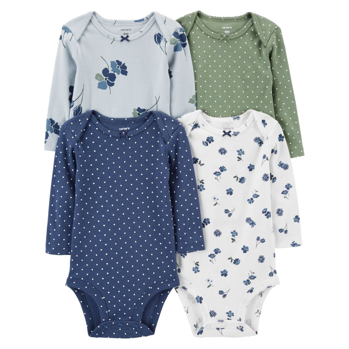 CARTER'S - Pack De Bodys 4 Unidades Bebé Niña Carter's