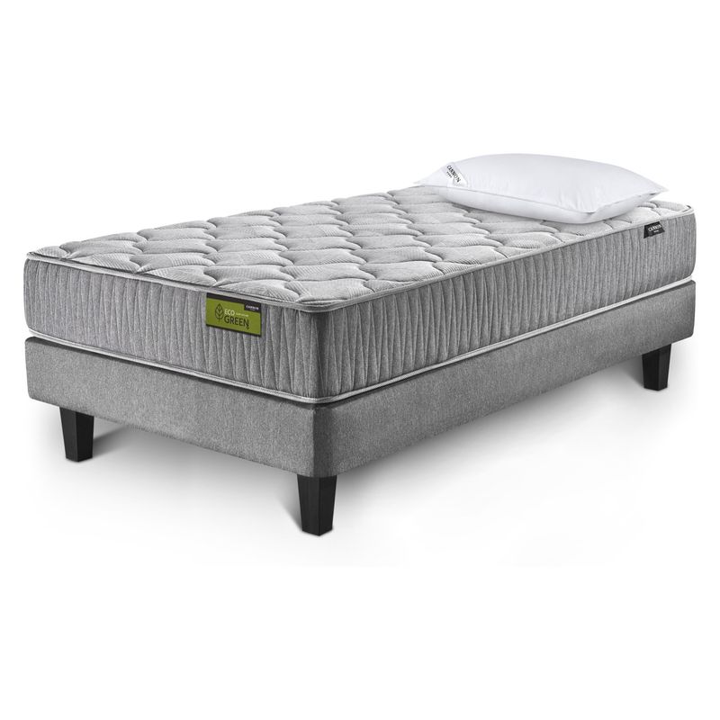 CANNON - Combo Cama 1.5 plaza Eco G + Almohadas Cannon