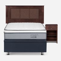 Cama Funcional Indie 1 Plaza + 1 Velador + Respaldo
