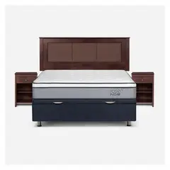 ROSEN - Boxet Indie 2 Plazas + Respaldo Incluye 2 Veladores