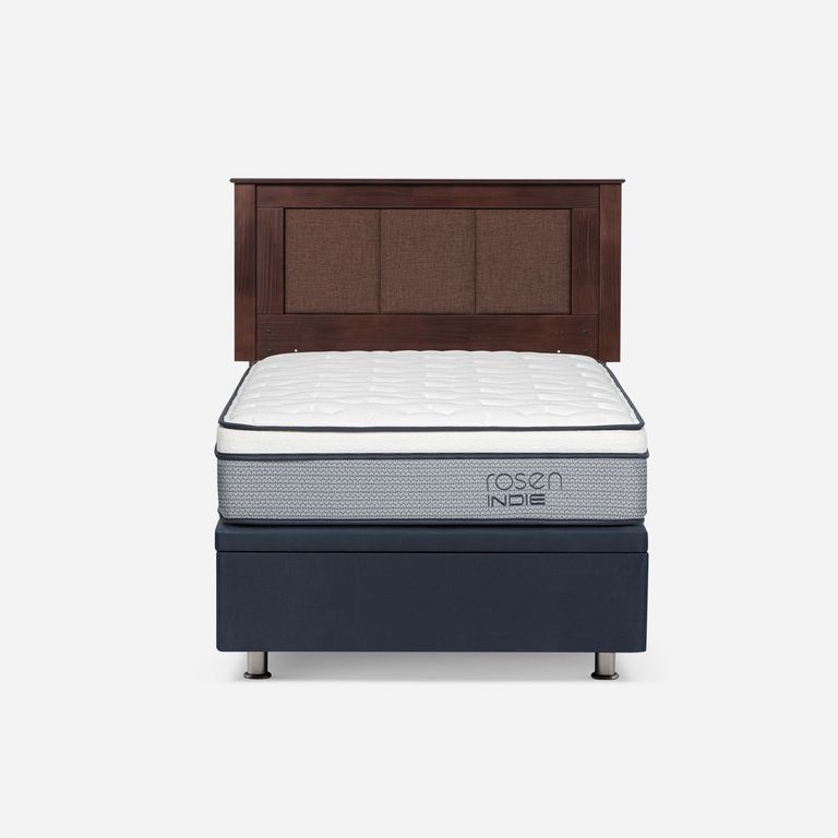 Cama baúl Indie 1 Plaza x 2.00mt + Respaldo