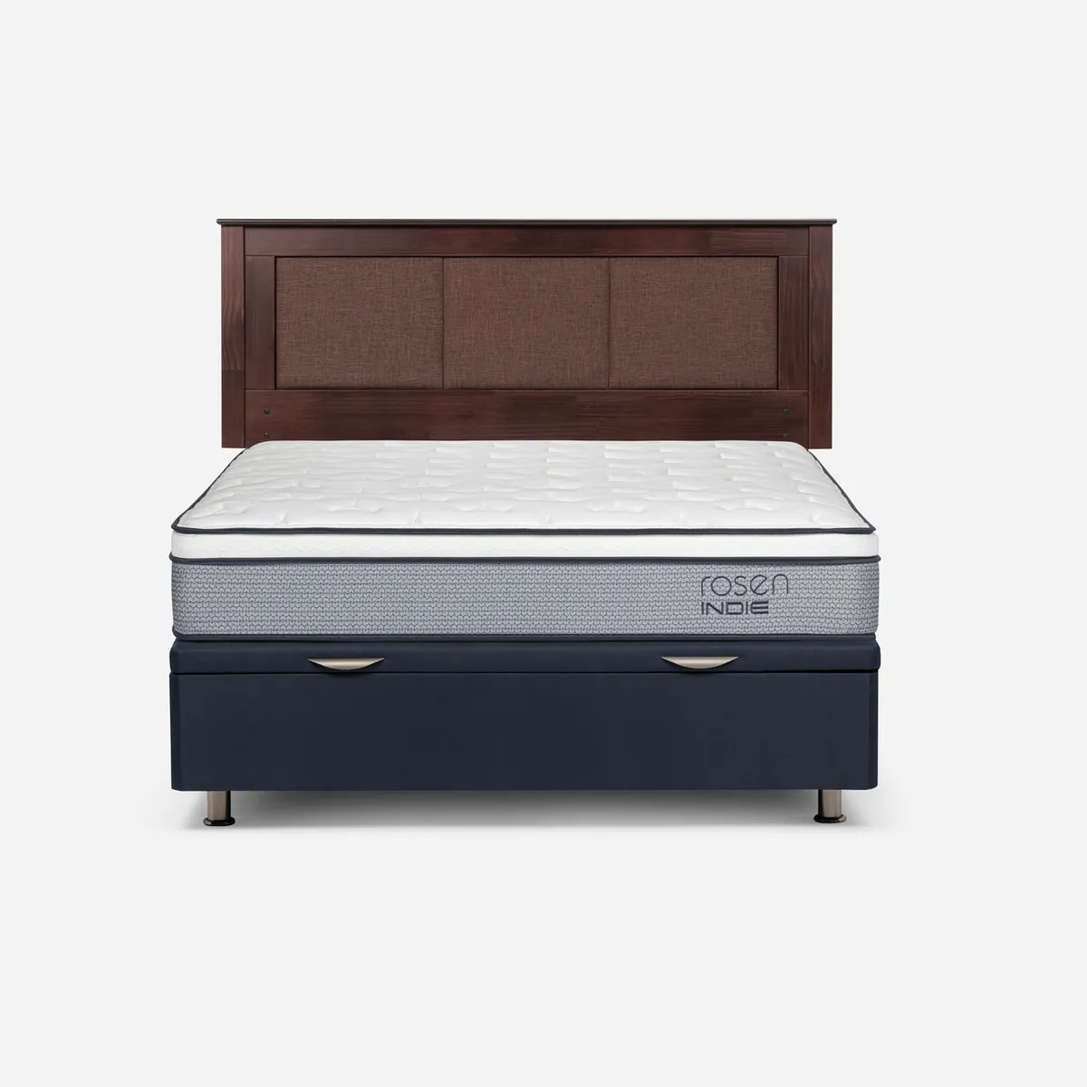 ROSEN - Cama baúl Indie 2 Plazas x 2.00mt + Respaldo Rosen