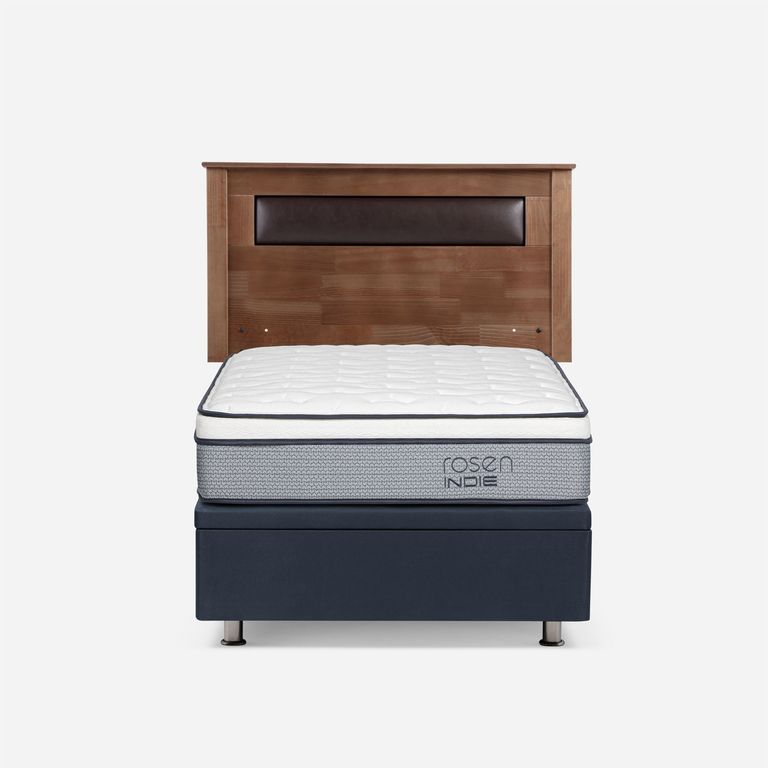 Cama baúl Indie 1 Plaza x 2.00mt + Respaldo