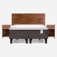 Cama Europea 2 Plazas New Style 4 + 2 Veladores + Respaldo