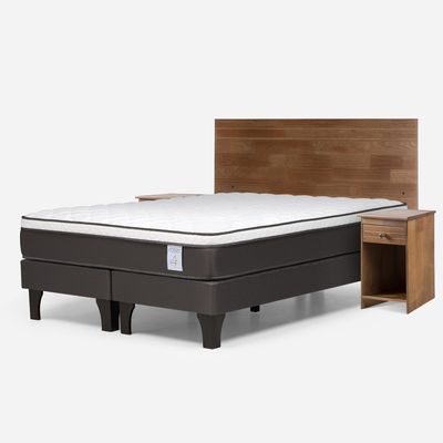 Imagen 2 del producto Cama Europea 2 Plazas New Style 4 + 2 Veladores + Respaldo