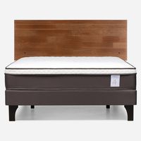 Cama Europea 2 Plazas New Style 4 + Respaldo Tabor