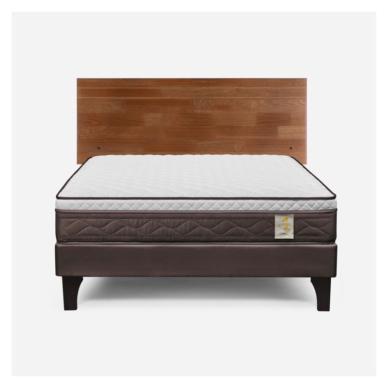 ROSEN - Cama Europea 2 Plazas New Style 4 + Respaldo Tabor Rosen