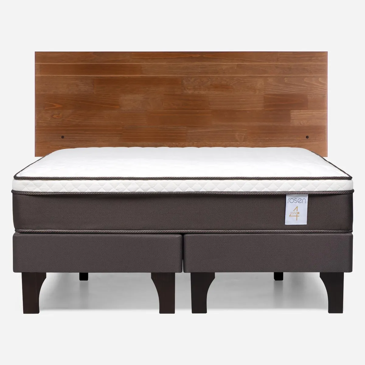 ROSEN - Cama Europea 2 Plazas New Style 4 + Respaldo Tabor Rosen