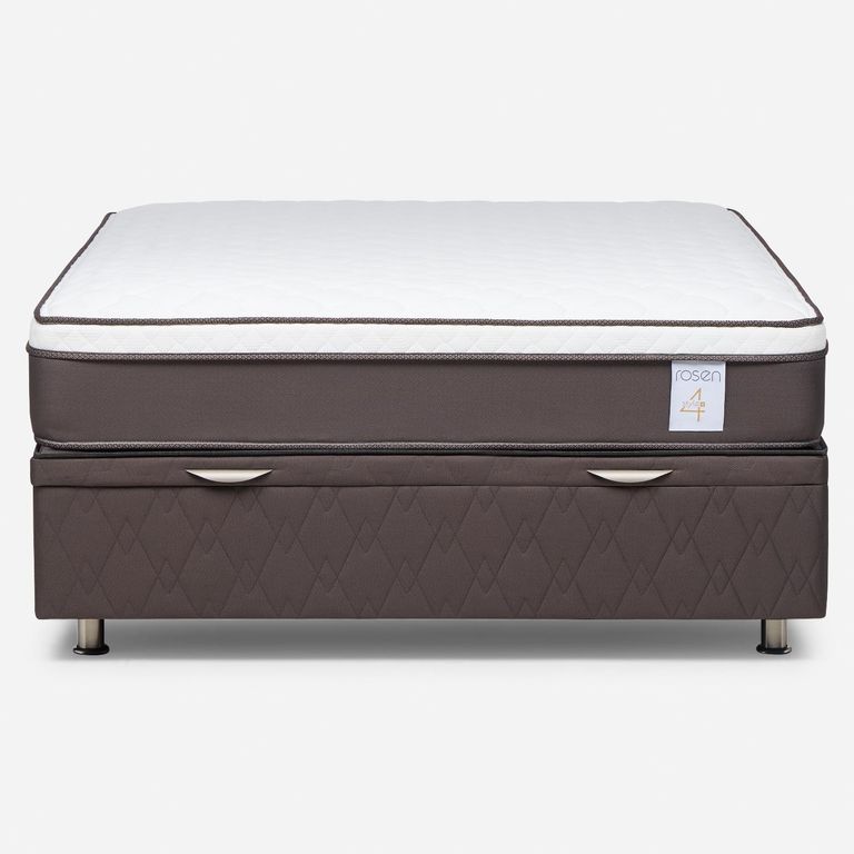 Cama Baúl New Style 4 Plus Plus 2 Plazas X 2.00 Mt Base Normal