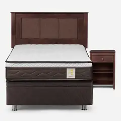 ROSEN - Cama Funcional New Style 4 1 Plaza + 1 Velador + Respaldo